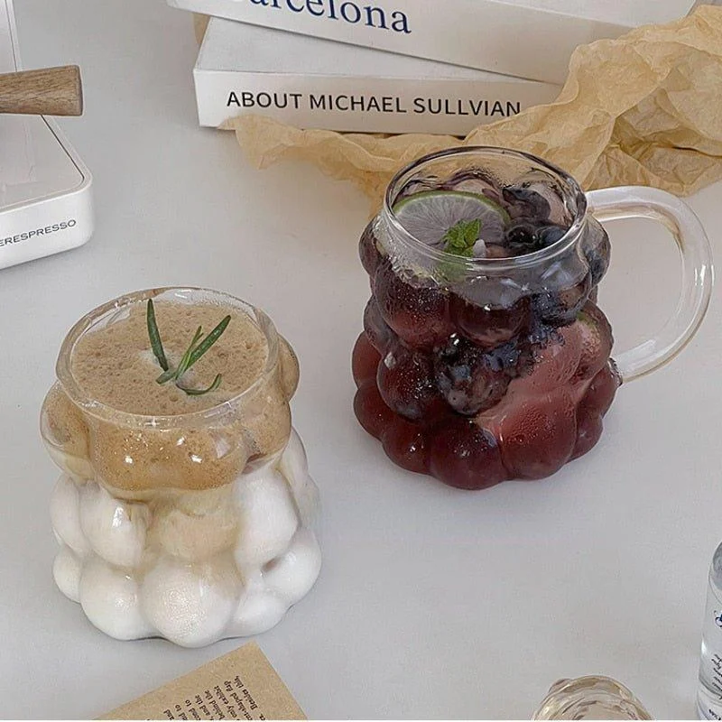 Bubble Heat Resistant Glass Coffee Mug -  - #tag1#