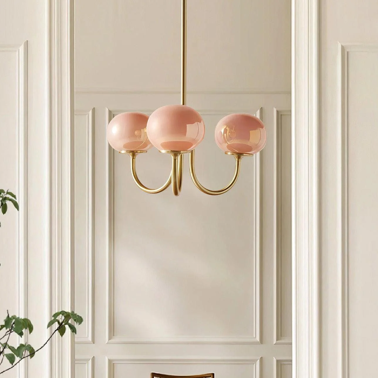Bubble Pink Glass Marshmallow Chandelier -  - #tag1#