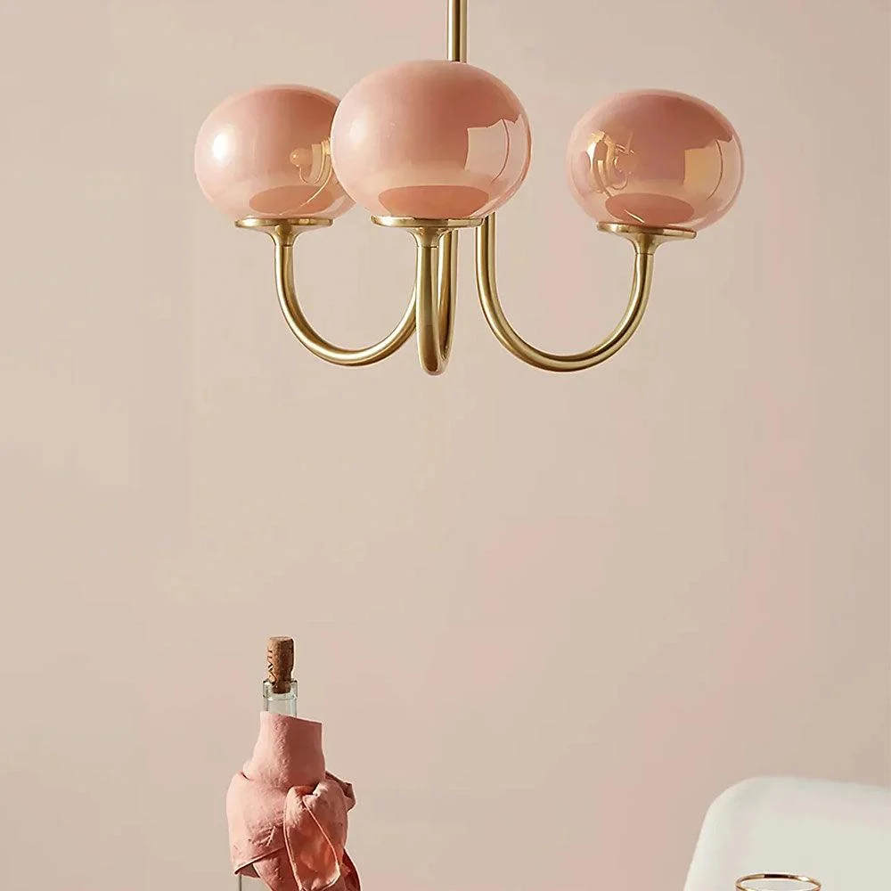 Bubble Pink Glass Marshmallow Chandelier -  - #tag1#