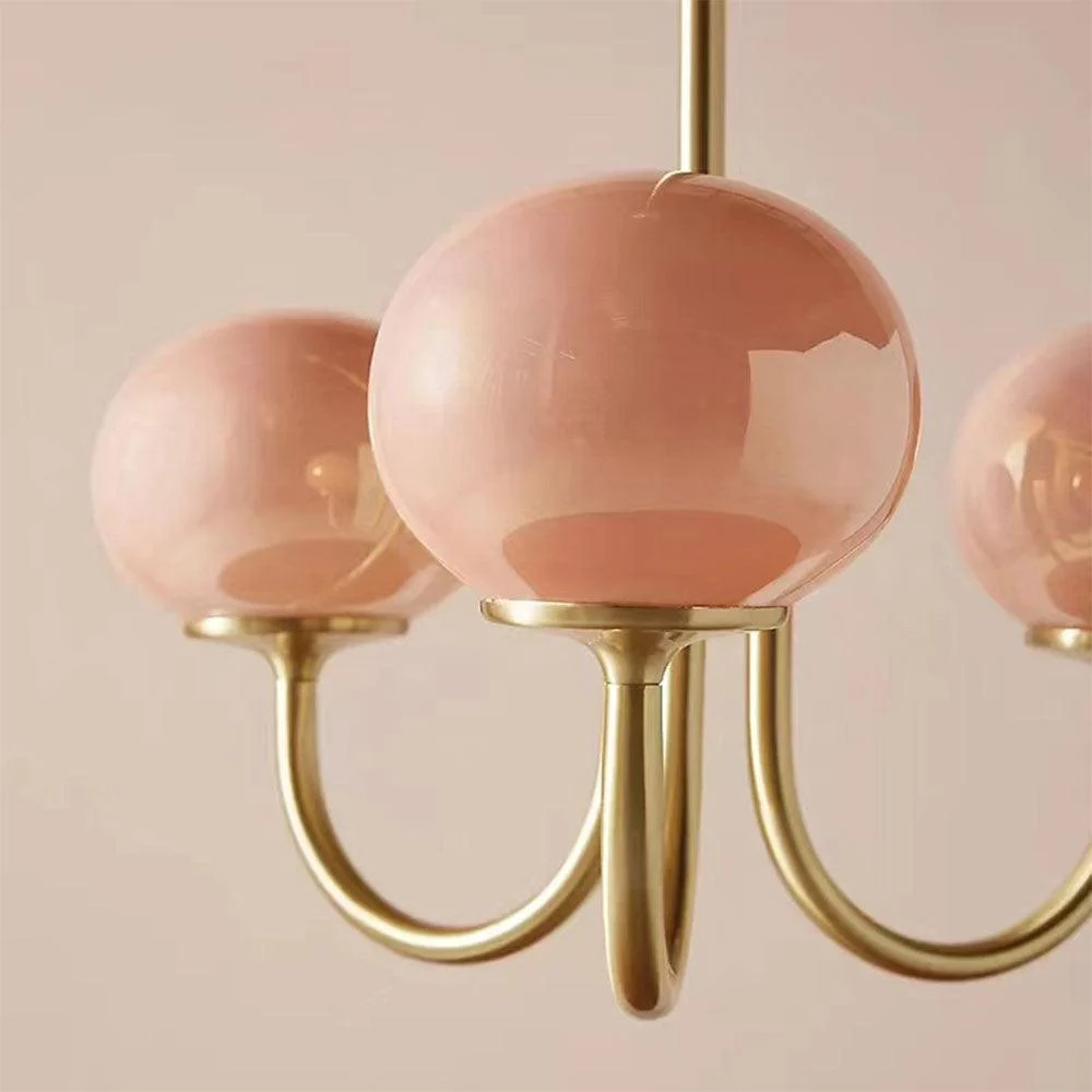 Bubble Pink Glass Marshmallow Chandelier -  - #tag1#