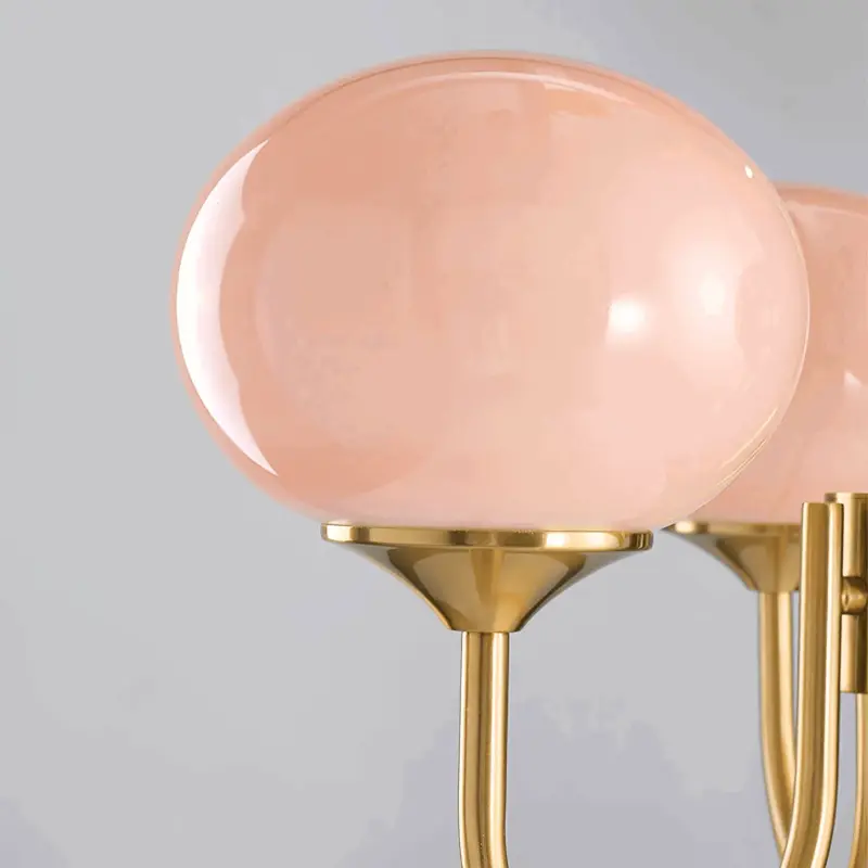 Bubble Pink Glass Marshmallow Chandelier tag1