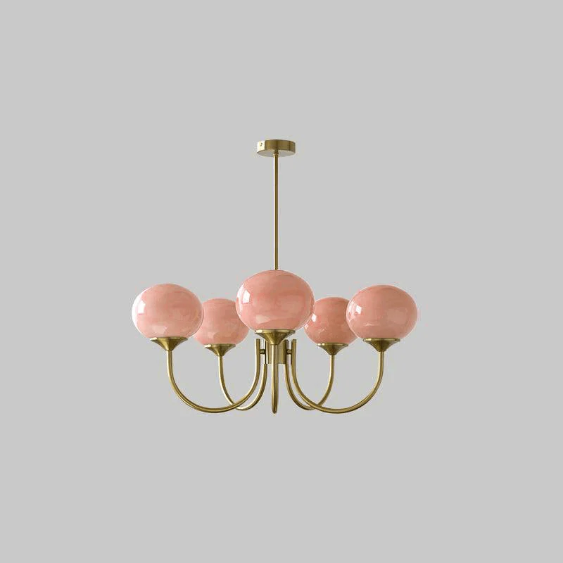 Bubble Pink Glass Marshmallow Chandelier -  - #tag1#