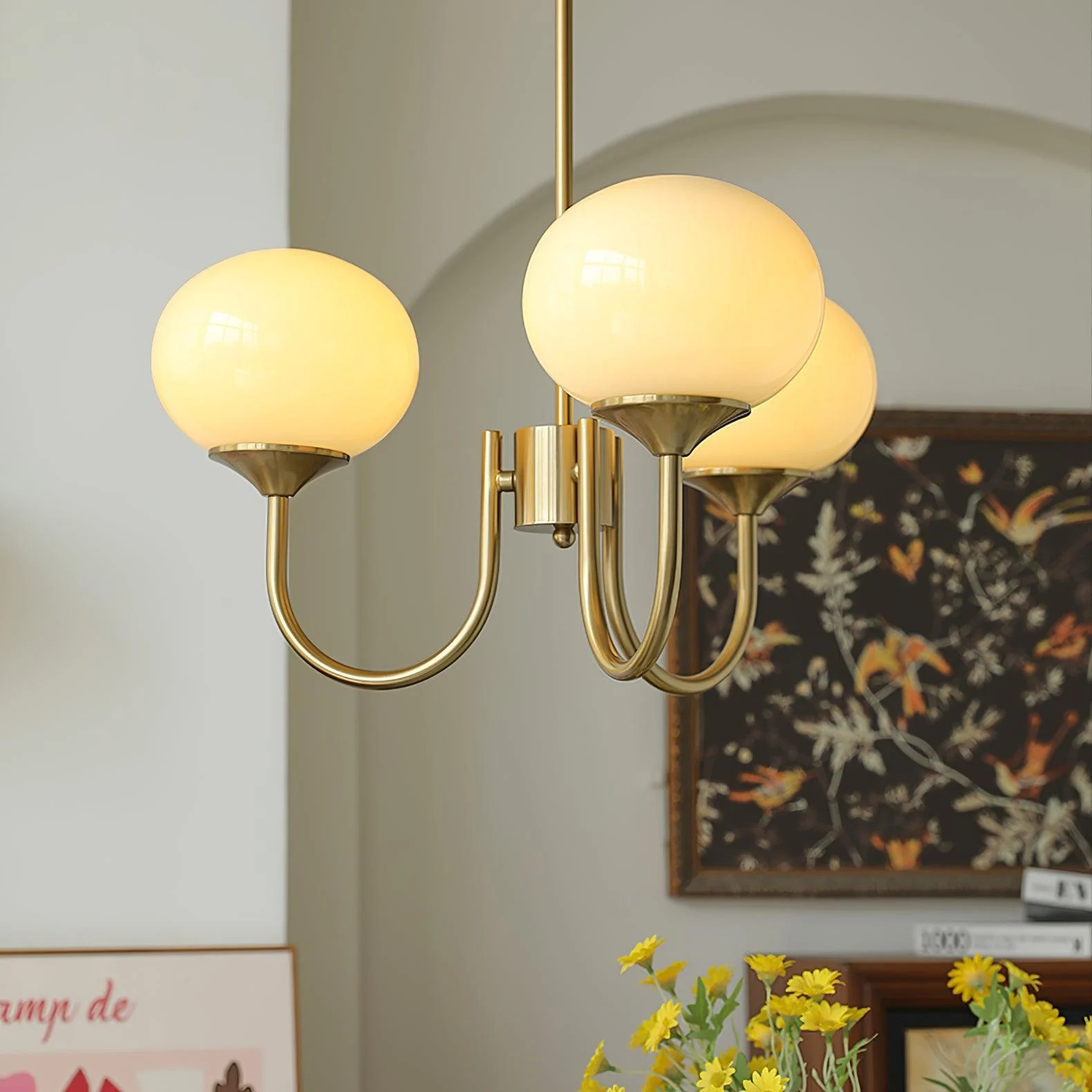 Bubble Pink Glass Marshmallow Chandelier -  - #tag1#