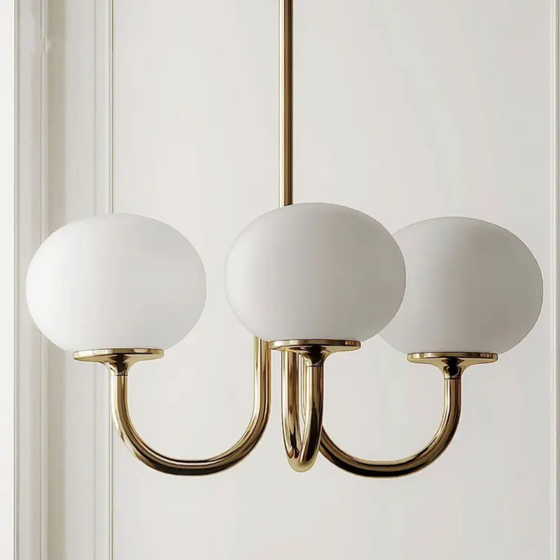 Bubble Pink Glass Marshmallow Chandelier tag1