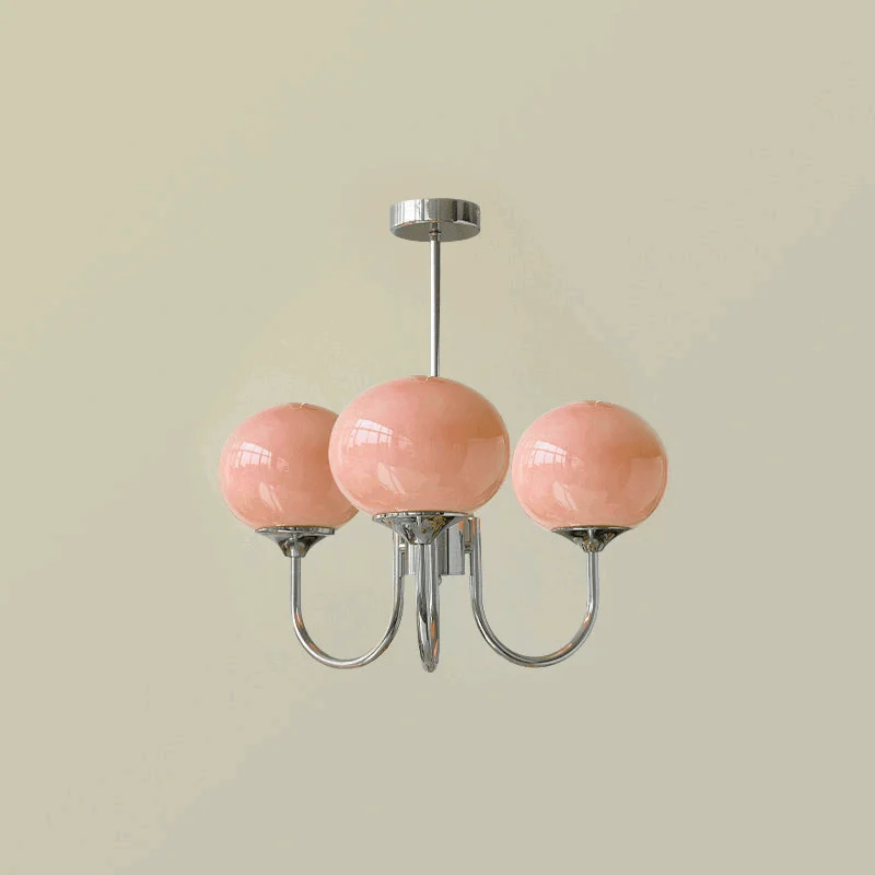 Bubble Pink Glass Marshmallow Chandelier -  - #tag1#