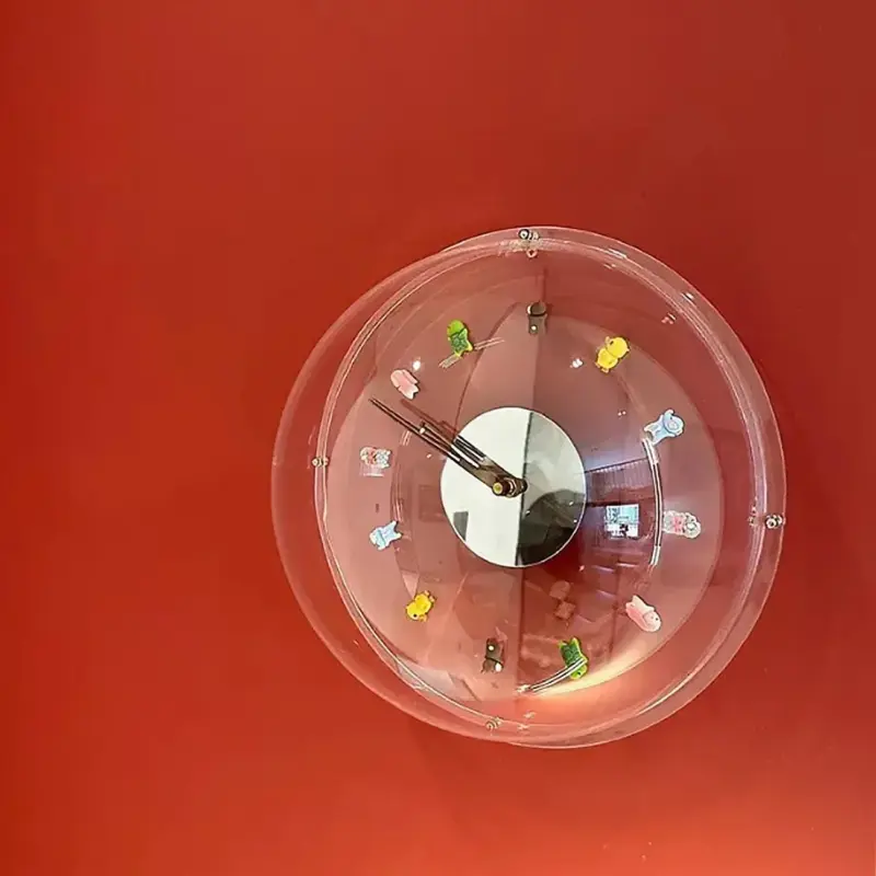 Bubble with Animal Ornaments Wall Shelf Clock