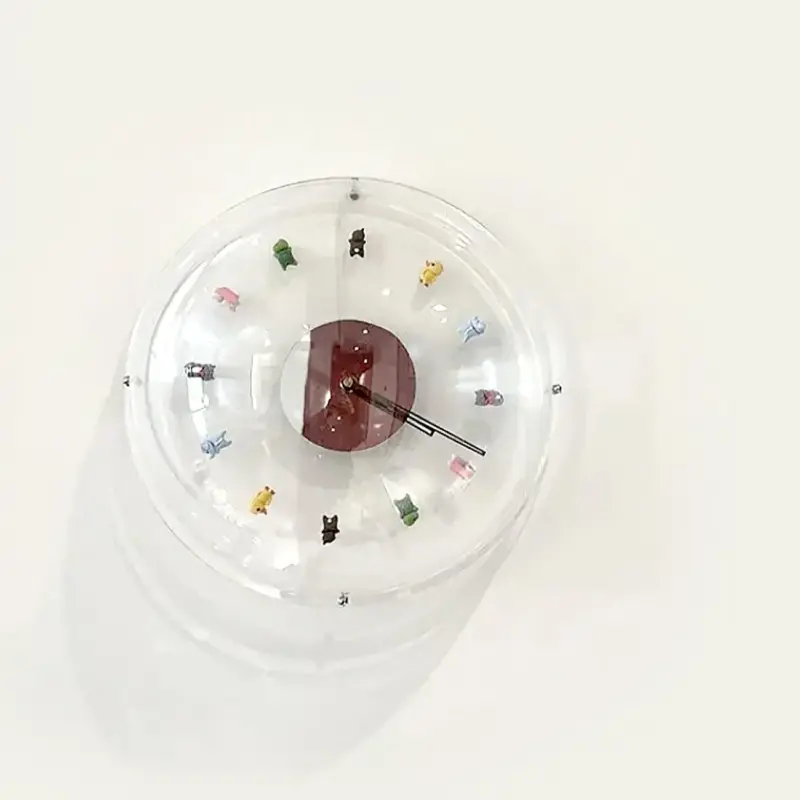 Bubble with Animal Ornaments Wall Shelf Clock