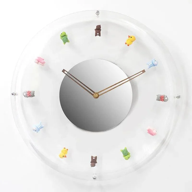 Bubble with Animal Ornaments Wall & Shelf Clock -