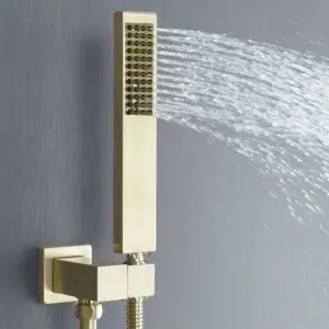 Built-in shower | Sleekly finished wall-mounted rain shower