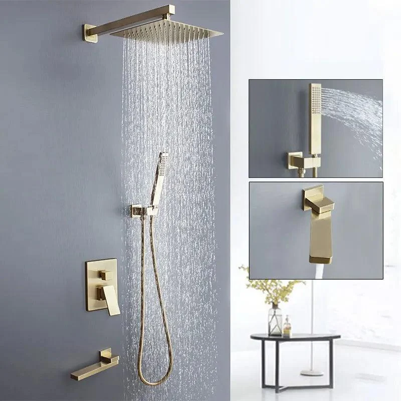 Built-in shower | Sleekly finished wall-mounted rain shower -  - #tag1#