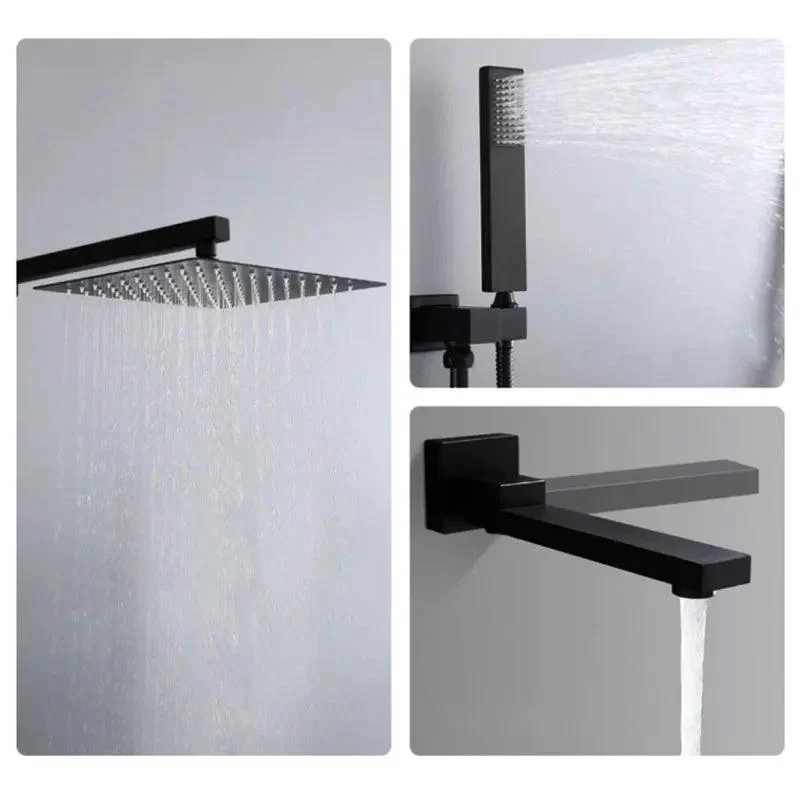 Built-in shower | Sleekly finished wall-mounted rain shower -  - #tag1#