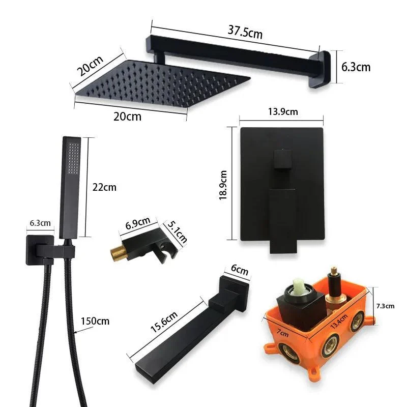 Built-in shower | Sleekly finished wall-mounted rain shower -  - #tag1#