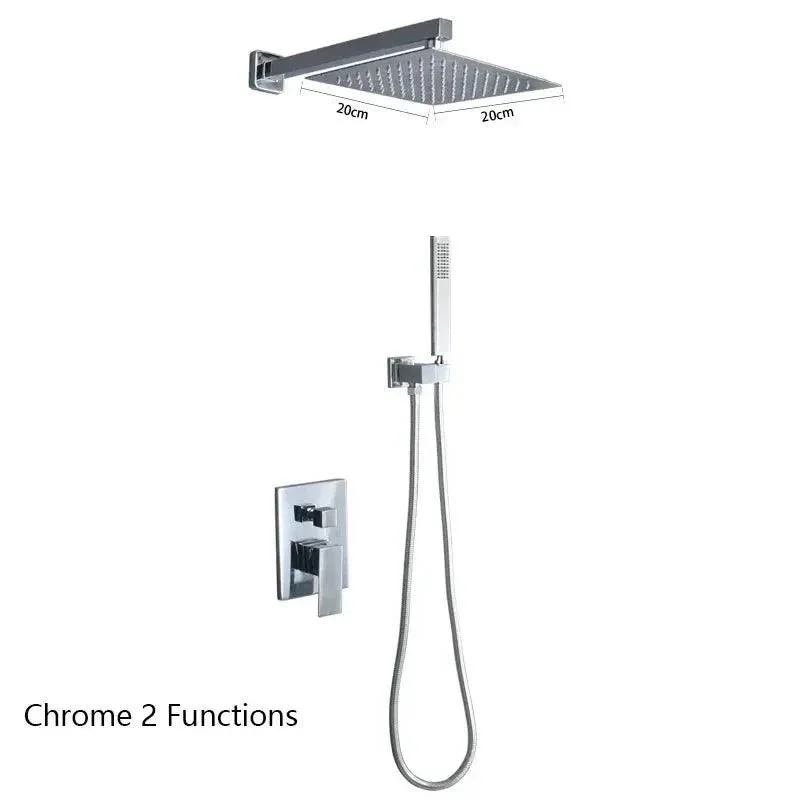 Built-in shower | Sleekly finished wall-mounted rain shower -  - #tag1#