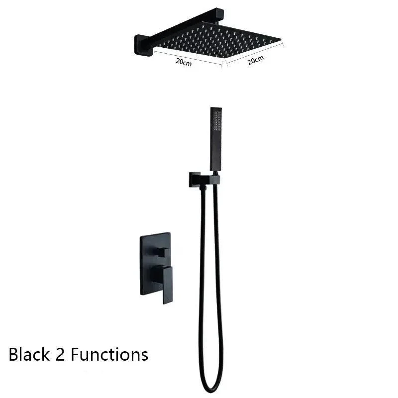 Built-in shower | Sleekly finished wall-mounted rain shower -  - #tag1#