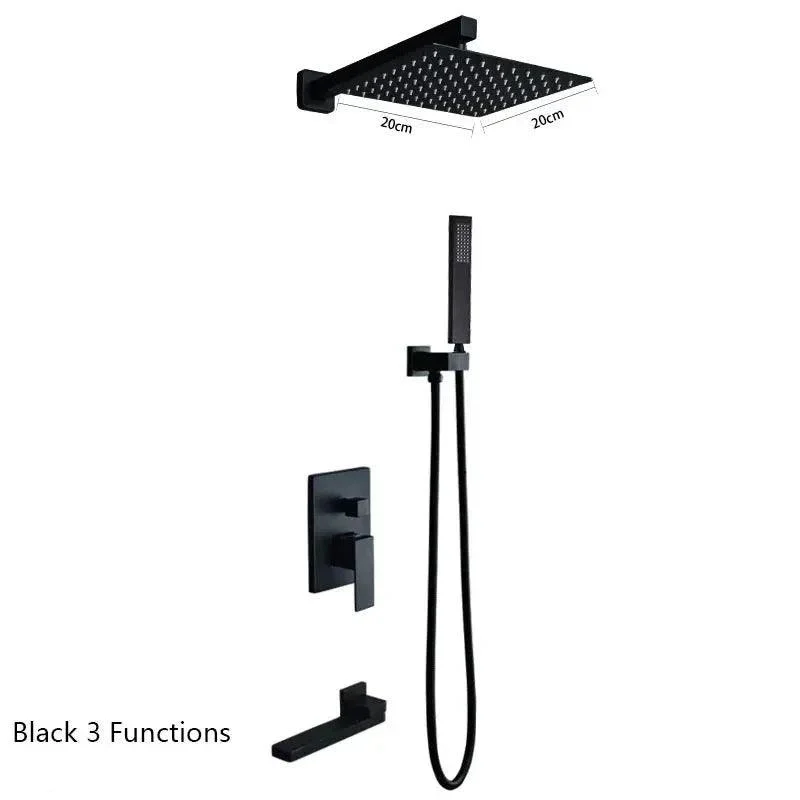 Built-in shower | Sleekly finished wall-mounted rain shower -  - #tag1#