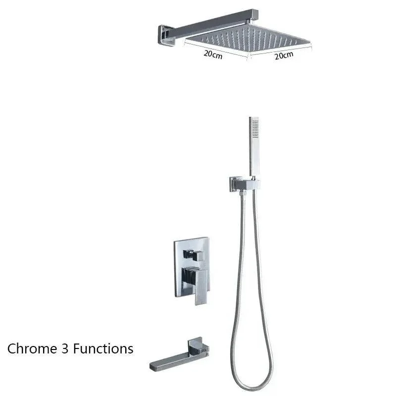 Built-in shower | Sleekly finished wall-mounted rain shower -  - #tag1#