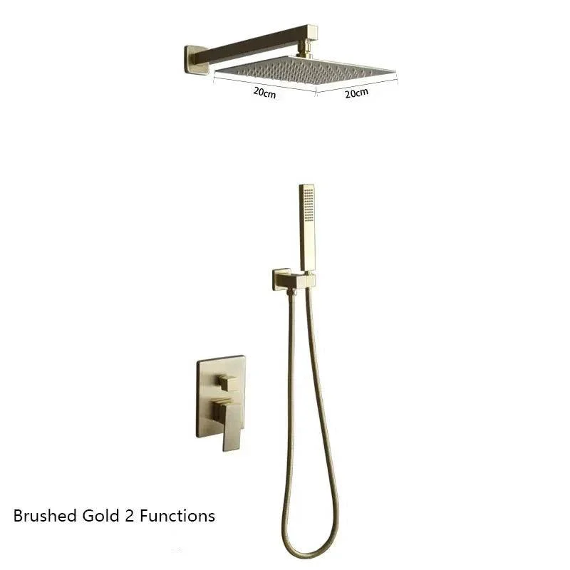 Built-in shower | Sleekly finished wall-mounted rain shower -  - #tag1#