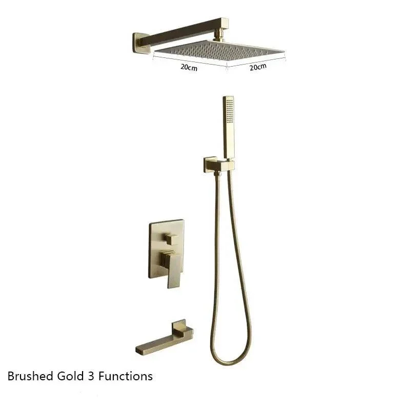 Built-in shower | Sleekly finished wall-mounted rain shower -  - #tag1#