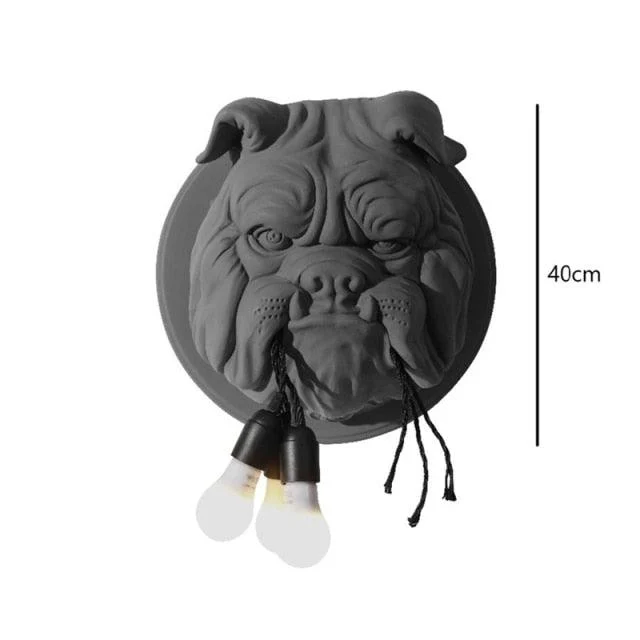 Bulldog Wall Light Lamp Decoration -  - #tag1#