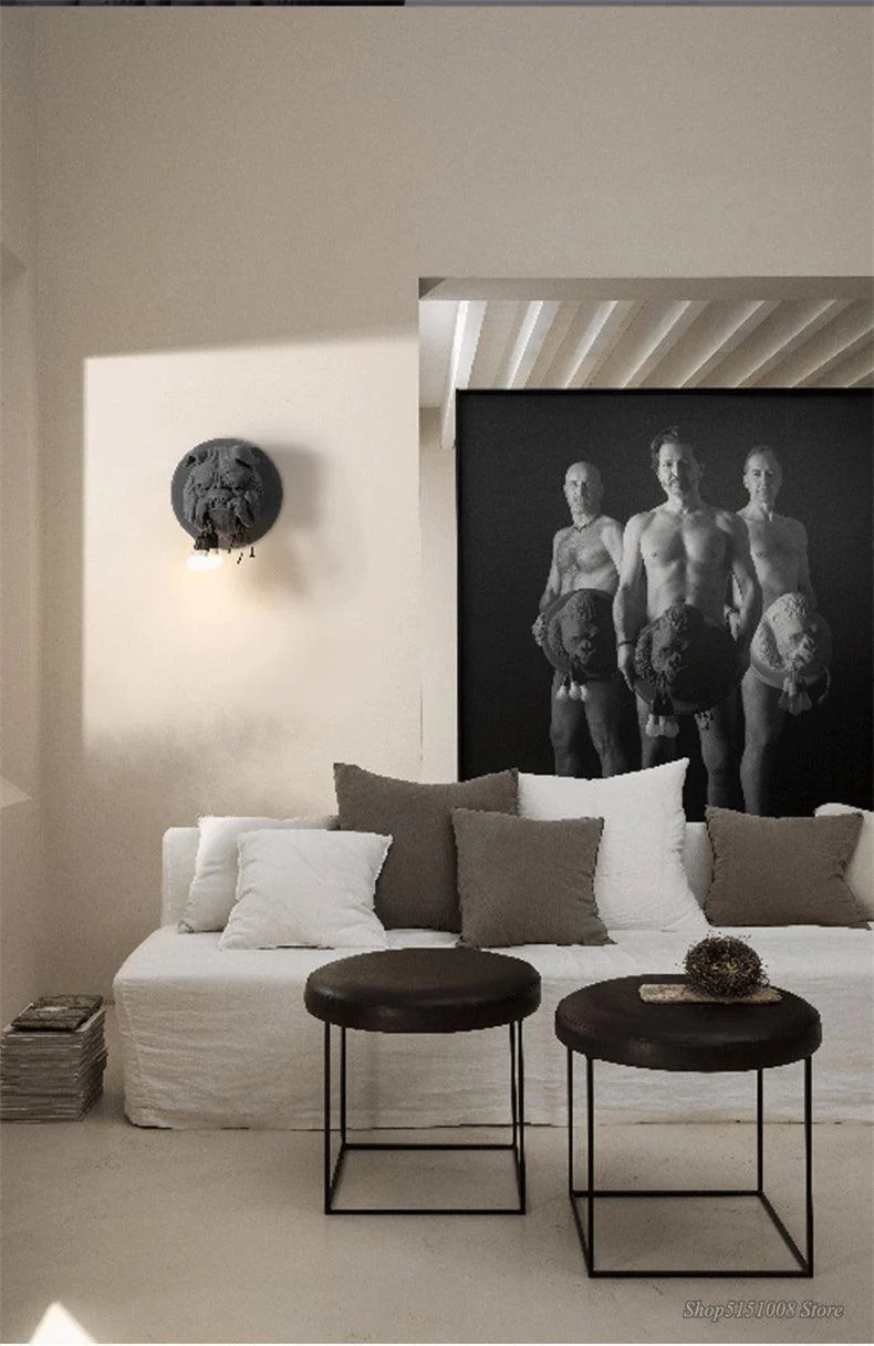 Bulldog Wall Light Lamp Decoration -  - #tag1#