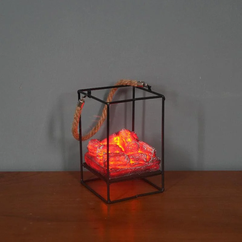Burning Charcoal Fireplace Lamp -  - #tag1#