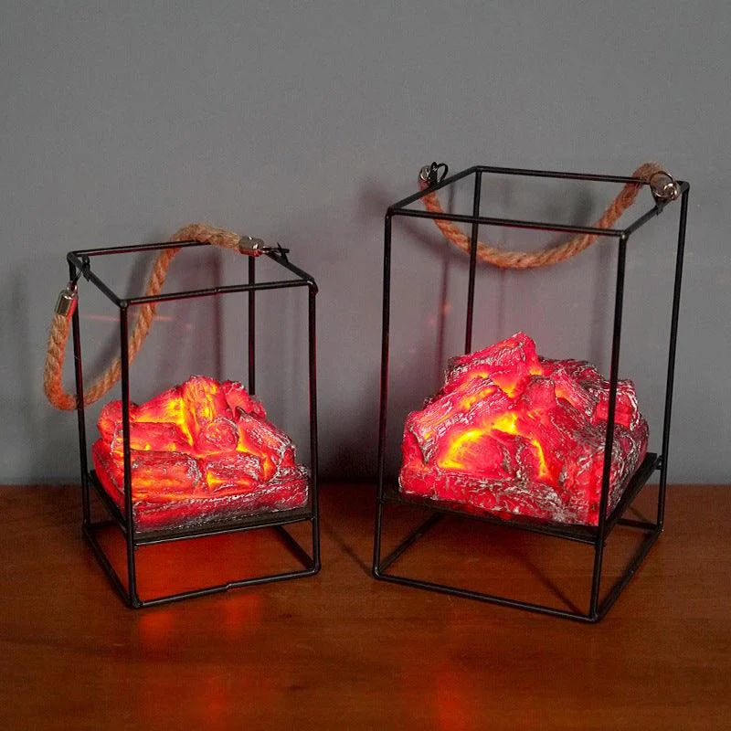 Burning Charcoal Fireplace Lamp -  - #tag1#