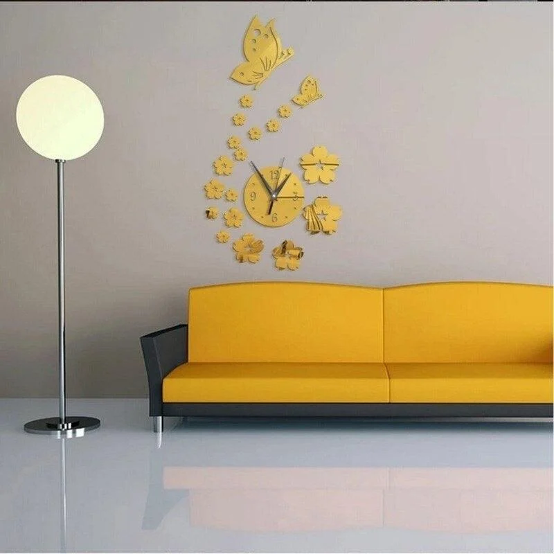 ButterflyGarden - Beautiful Butterfly Garden Wall Clock -  - #tag1#