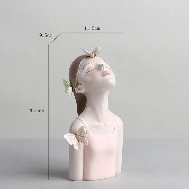 Butterfly Forest Girl Figurine Vase -  - #tag1#