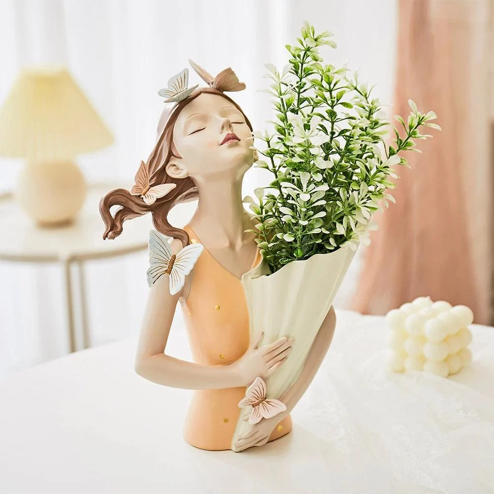 Butterfly Forest Girl Figurine Vase -  - #tag1#