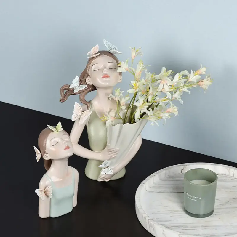 Butterfly Forest Girl Figurine Vase tag1