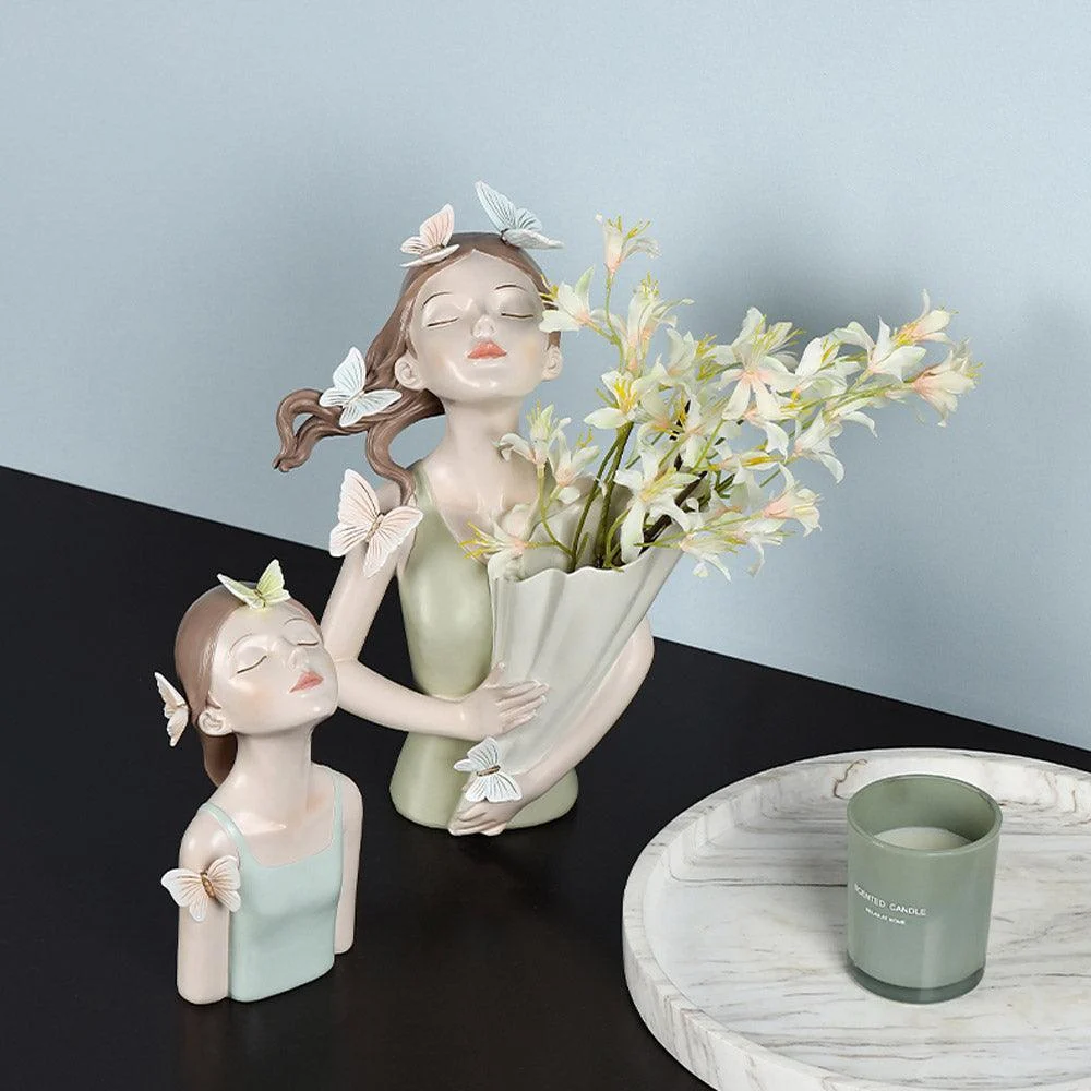Butterfly Forest Girl Figurine Vase -  - #tag1#