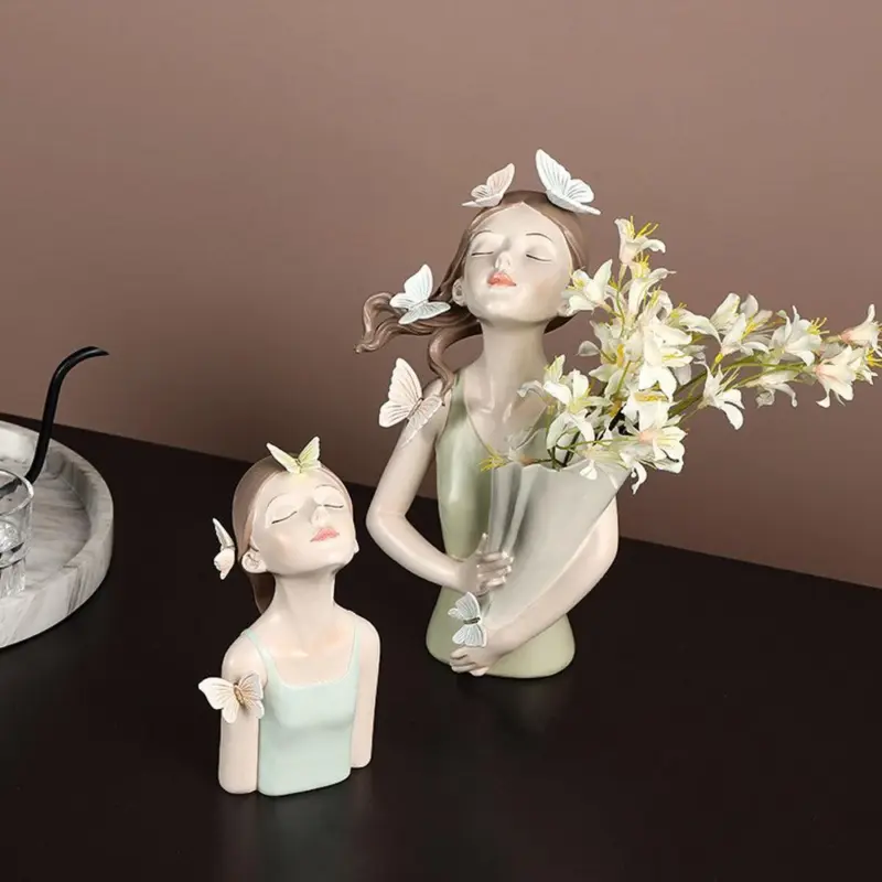 Butterfly Forest Girl Figurine Vase tag1
