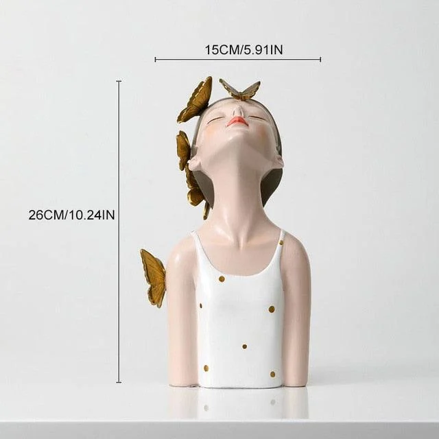 Butterfly Forest Girl Figurine Vase -  - #tag1#