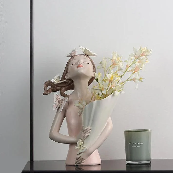 Butterfly Forest Girl Figurine Vase -  - #tag1#