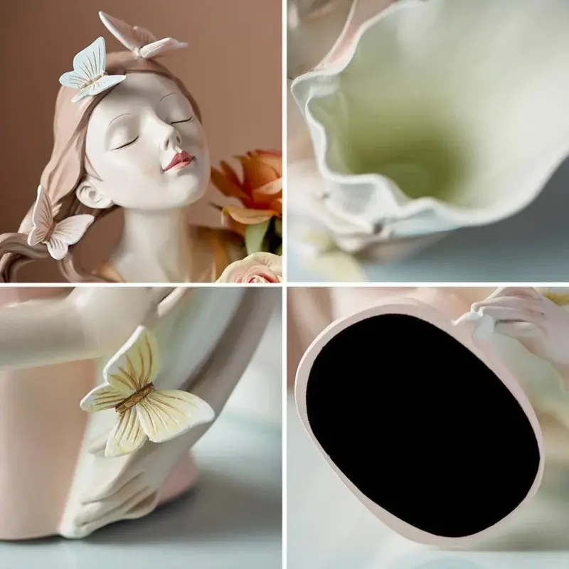 Butterfly Forest Girl Figurine Vase tag1