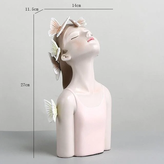 Butterfly Forest Girl Figurine Vase -  - #tag1#