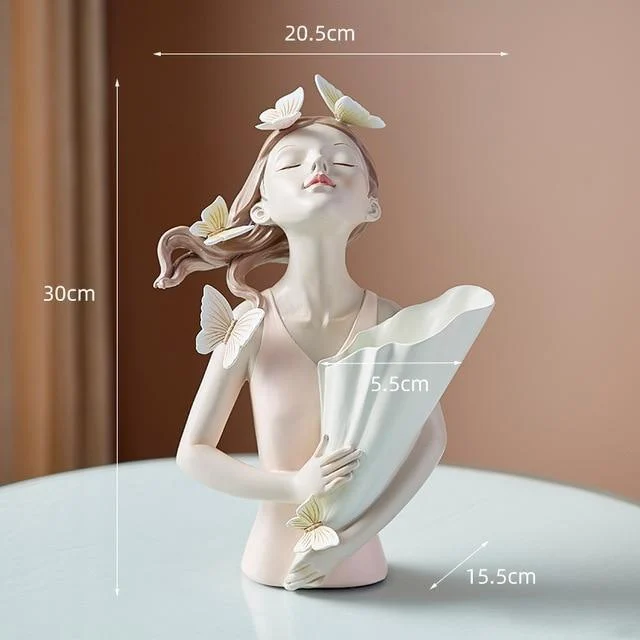 Butterfly Forest Girl Figurine Vase -  - #tag1#