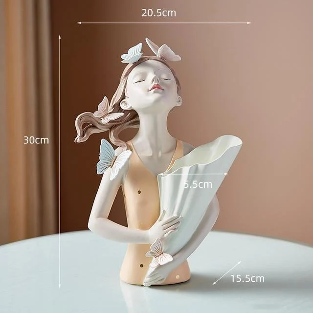 Butterfly Forest Girl Figurine Vase -  - #tag1#
