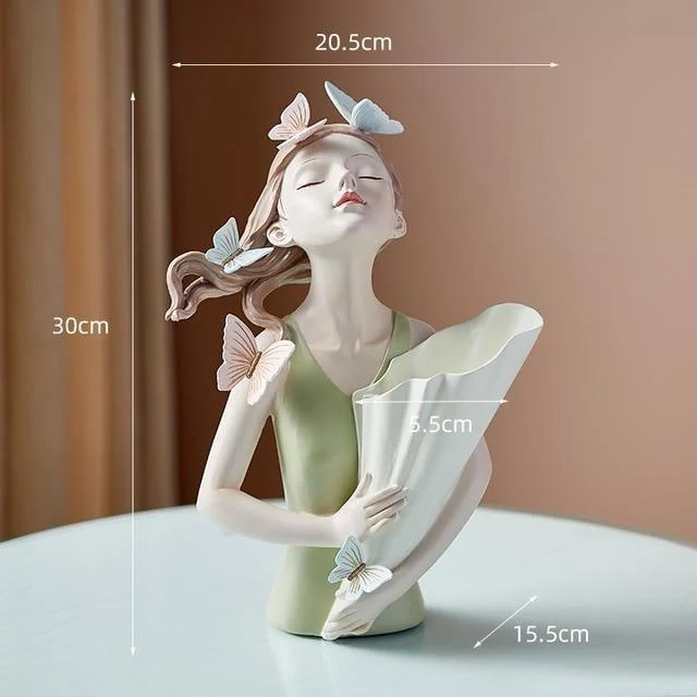 Butterfly Forest Girl Figurine Vase -  - #tag1#