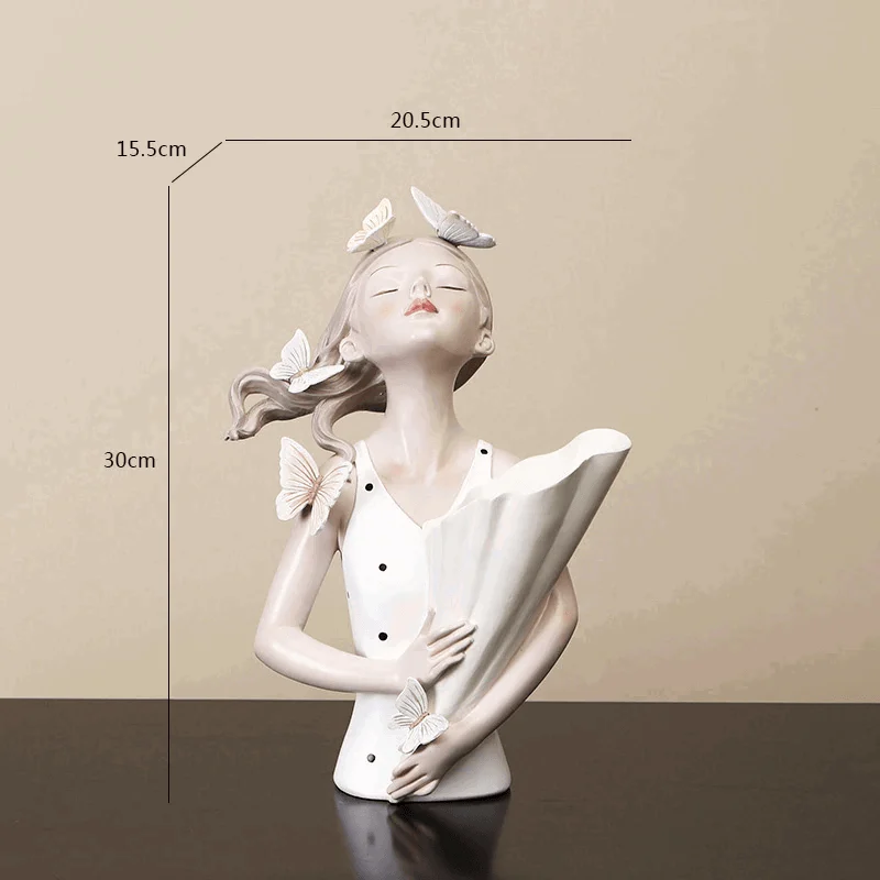 Butterfly Forest Girl Figurine Vase -  - #tag1#