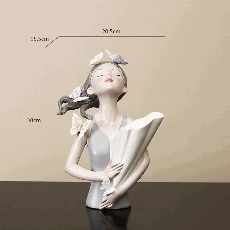 Butterfly Forest Girl Figurine Vase -  - #tag1#