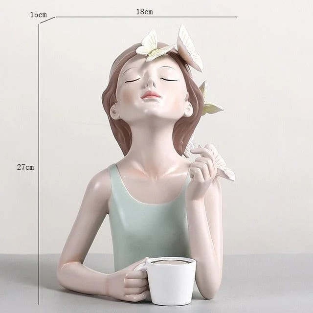 Butterfly Forest Girl Figurine Vase -  - #tag1#