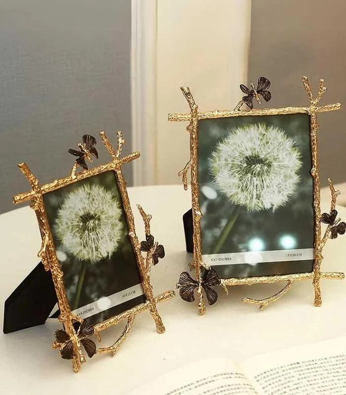 Butterfly Photo Frame Golden Picture Frames Copper -  - #tag1#