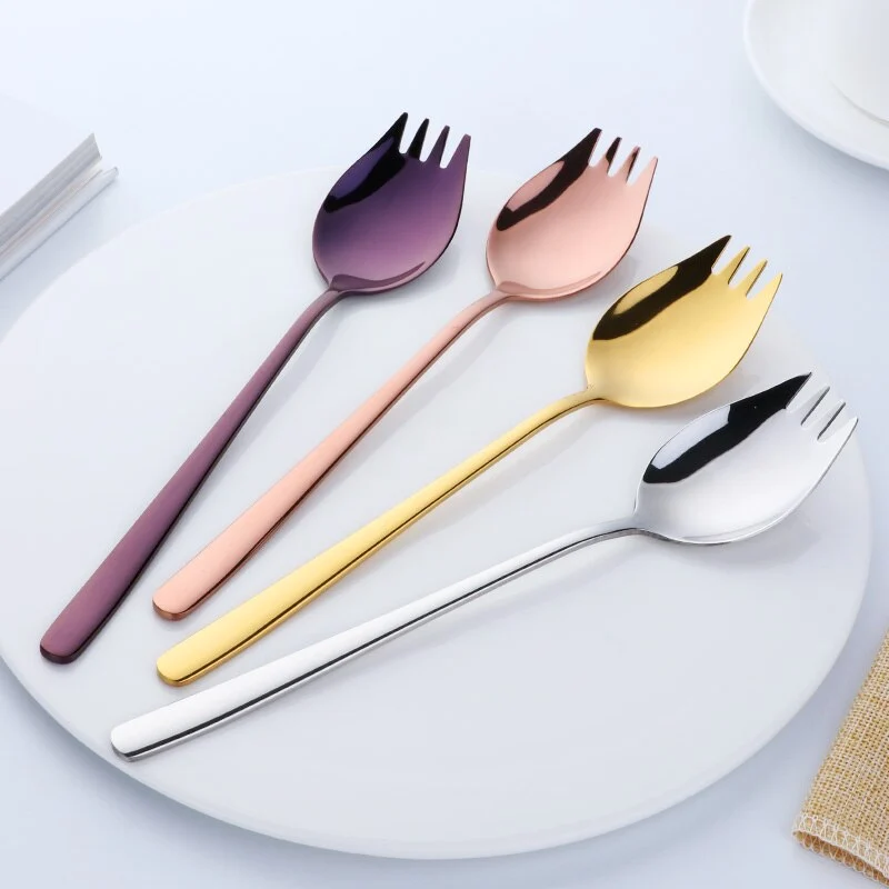 Buyer Star 18 10 Stainless Steel Sporks For Everyday Household Use Ice Cream Spoon Salad Forks 1a2e495e 6c05 4928 Bd69 77b4aa2f8fa9