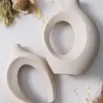 CAPIRON Nordic Ceramic Vase 2Pcs Set Snuggle White Matte Vase for Pampas Grass Living Room Office 252e5ac6 0f41 4b12 8191 725466ae5c6a