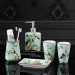 CERAMIC BATHROOM ACCESSORIES SET tag1