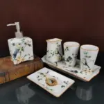 CERAMIC BATHROOM ACCESSORIES SET tag1