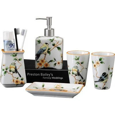 CERAMIC BATHROOM ACCESSORIES SET -  - #tag1#