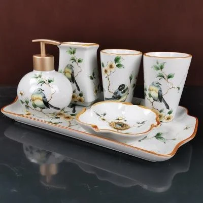CERAMIC BATHROOM ACCESSORIES SET -  - #tag1#