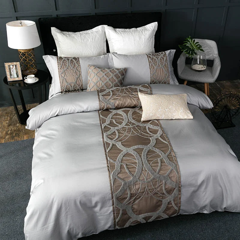 CHAIN OF LUXURY DUVET COVER & SHAMS EGYPTIAN COTTON 400TC -  - #tag1#